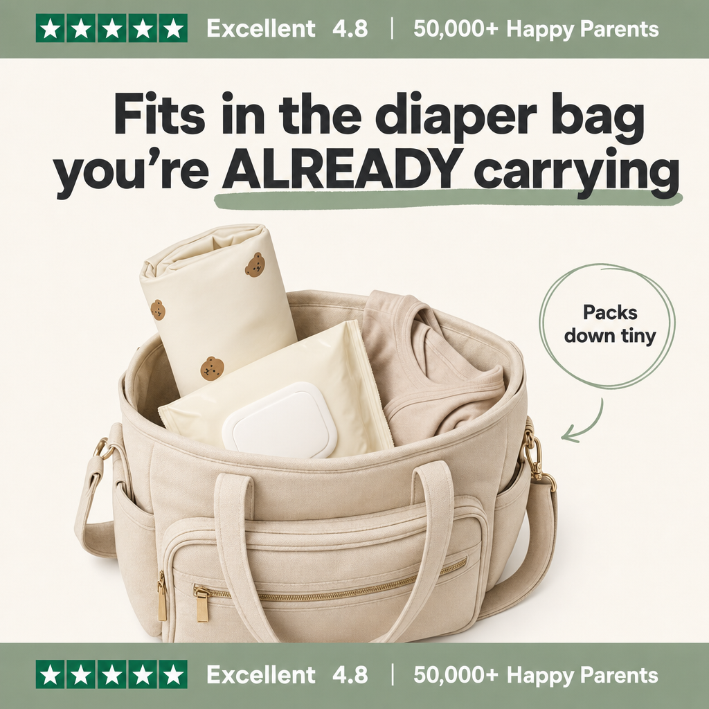 Fits in the diaper bag you're already carrying.
